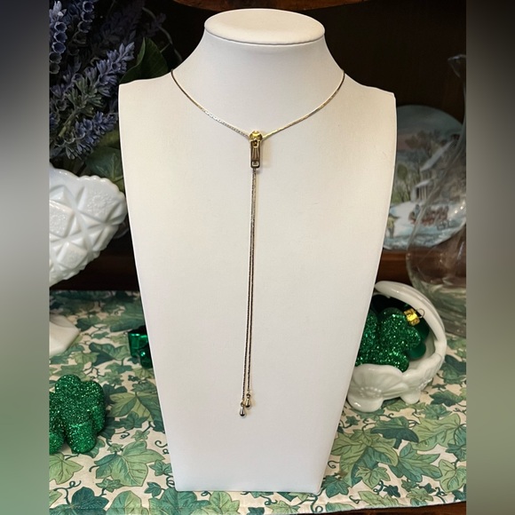 Zipper Bolo Necklace and Earrings - Picture 9 of 11